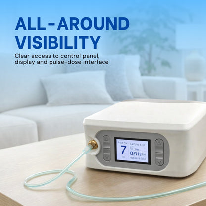 Advanced 1-7L/Min Oxygen Concentrator – AI Breath Detection, 90-94% Oxygen Purity