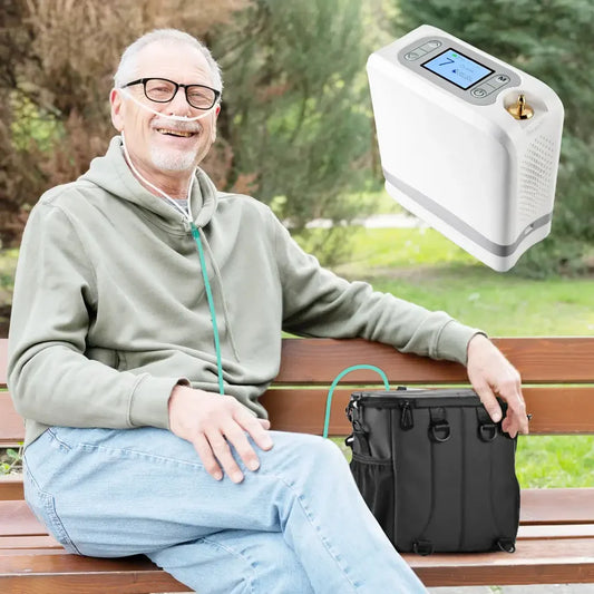 Advanced 1-7L/Min Oxygen Concentrator – AI Breath Detection, 90-94% Oxygen Purity