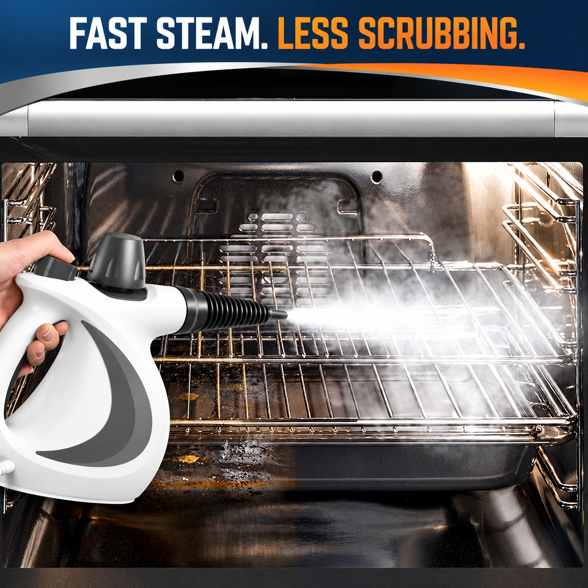 Handheld Steam Cleaner | Effortless, Powerful & Chemical-Free Deep Cleaning (12-Piece Kit)