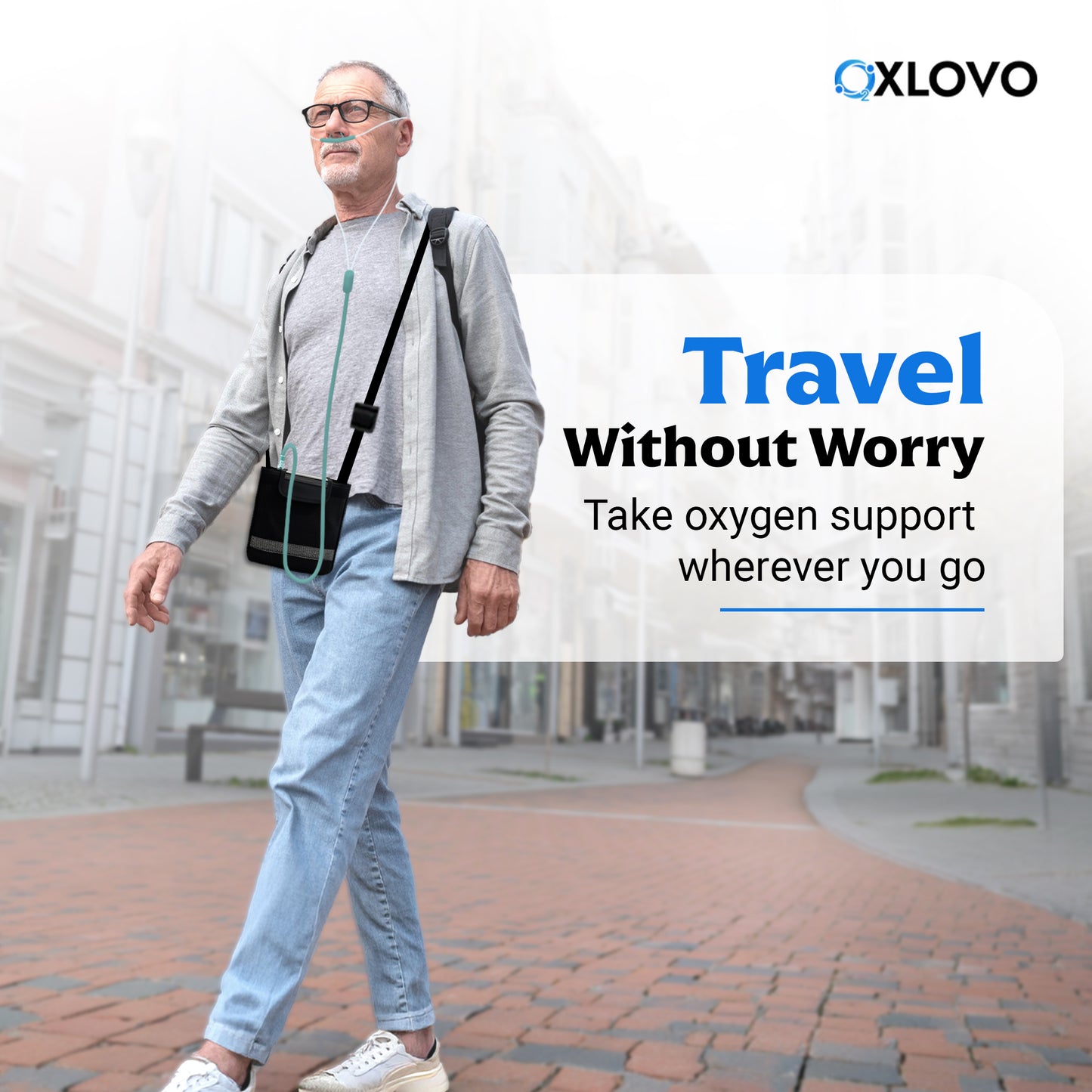 AI Powered Portable Oxygen Concentrator With Smart Pulse Flow | 1–7L Adjustable Oxygen Output | 90–94% Oxygen Purity