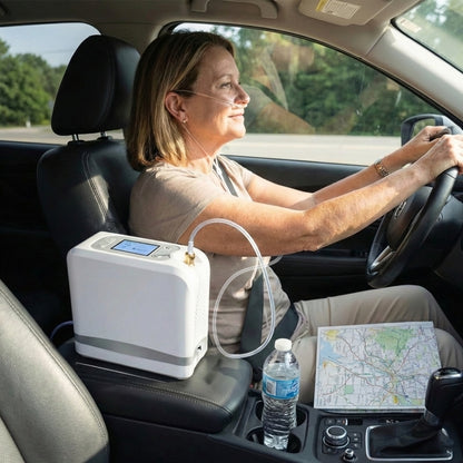 Advanced 1-7L/Min Oxygen Concentrator – AI Breath Detection, 90-94% Oxygen Purity